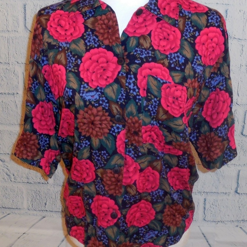 Van-Heusen-For-Her-Women's S Red-Blue-S/S Top